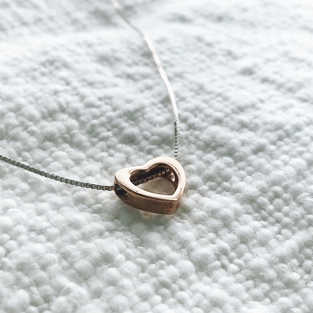 925 Sterling Silver Heart Necklace Dyadema Italy - Picture 14 of 15